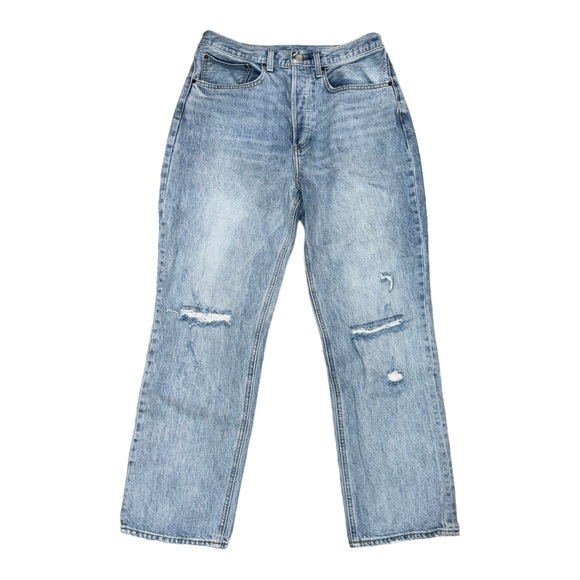 Aritzia Denim Forum The Joni High Rise Loose Distressed Jeans Size 31 TALL 29L - Picture 8 of 12